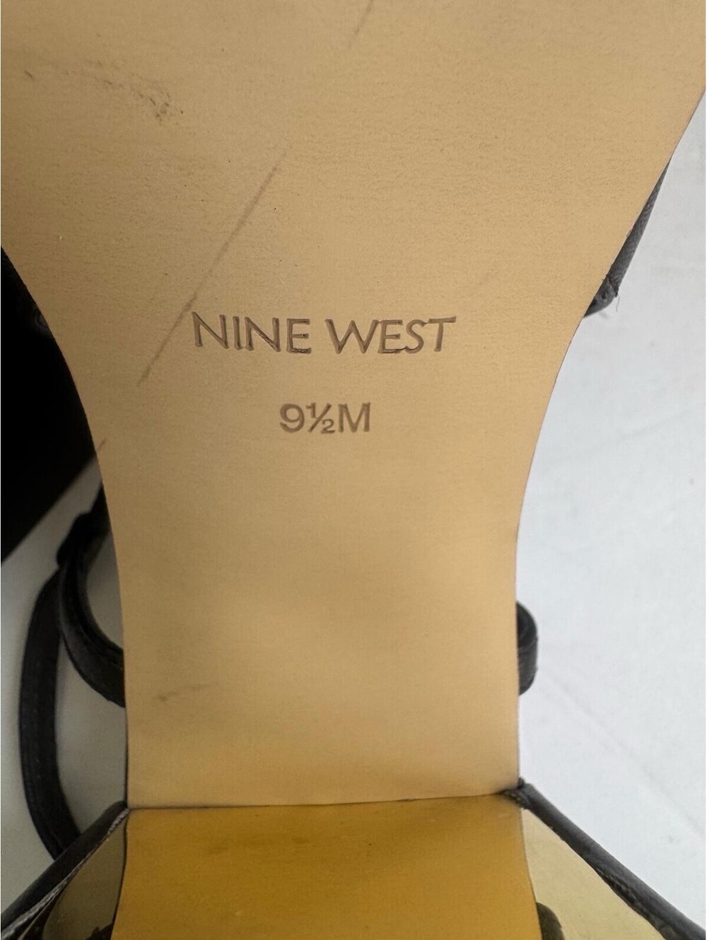 Nine West Cast Leather Block Heel Slingback Pump – Black – Square Toe Design - Picture 12 of 14